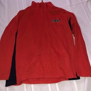 orange L half zip!!